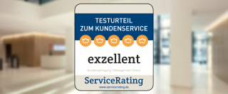 ServiceRating bestätigt exzellente Kundenbetreuung 